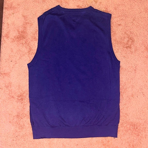 Tommy Hilfiger Purple V-Neck Casual Sweater Vest - Picture 2 of 2